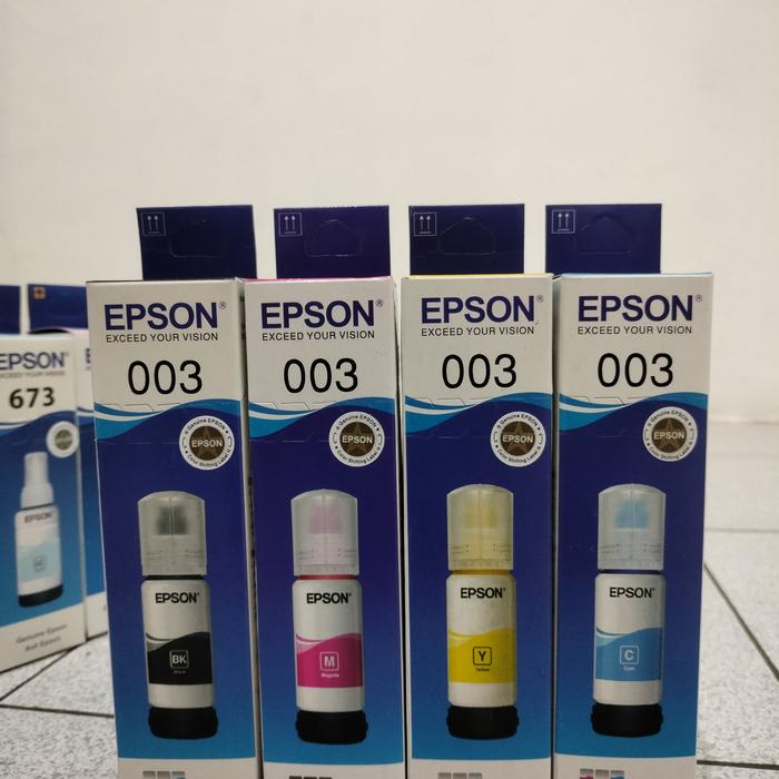 Gambar Tinta epson 003 original real foto warna lengkap - Merah dari Nando print undefined Tokopedia