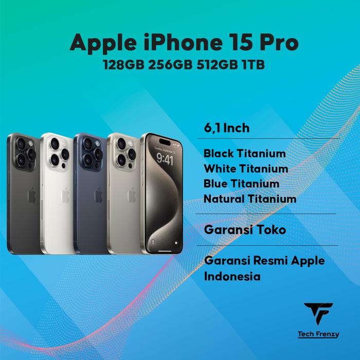 Gambar iPhone garansi resmi 15 Pro 1TB 512GB 256GB 128GB - Titanium White, 128GB dari Tech Frenzy undefined Tokopedia