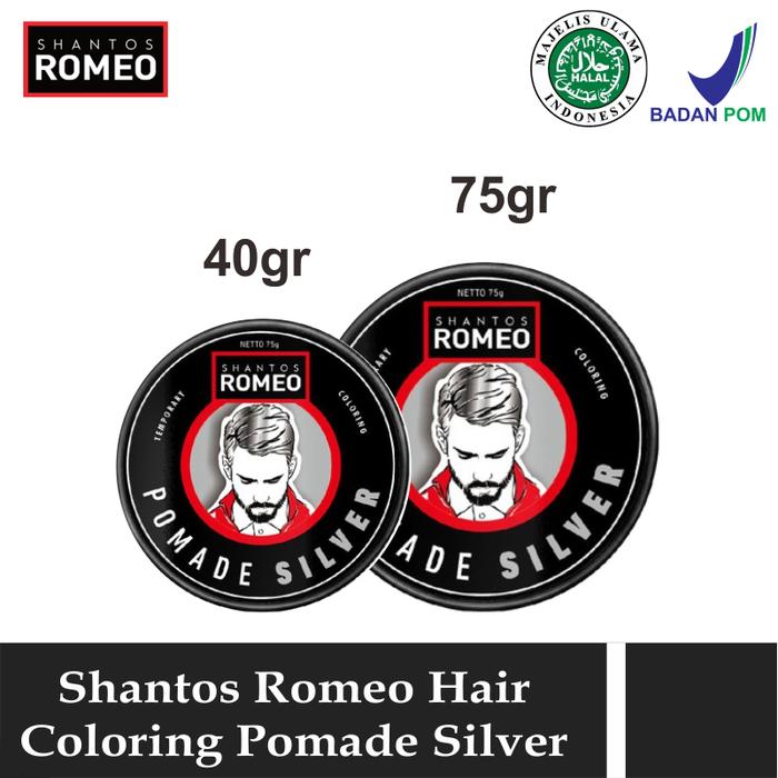 Gambar Shantos Romeo Hair Coloring Pomade 75 GR - Pewarna Rambut - Silver dari Kayyis Shopp undefined Tokopedia