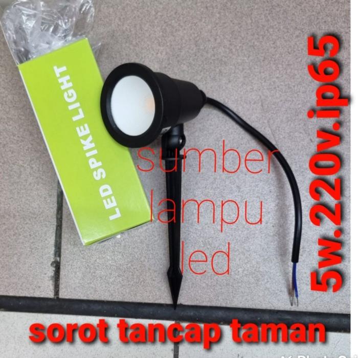 Gambar sorot taman led outdoor 5watt 5w spot light tancap garden lamp 5 watt - bulat 5watt dari Sumber Lampu Led undefined Tokopedia