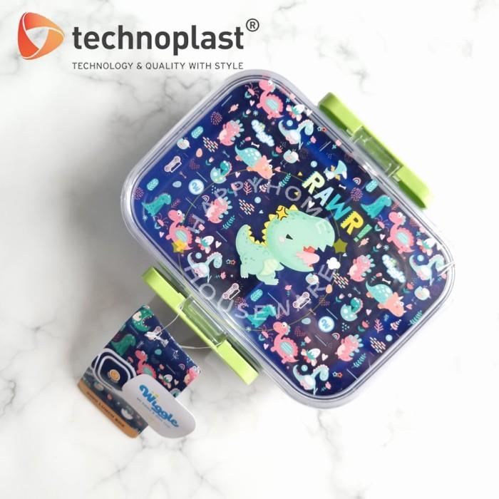 Gambar Technoplast Lunch Box 750 ml Kotak Tempat Makan Bekal Anak Sekolah - Hello Dino dari MagicSun undefined Tokopedia