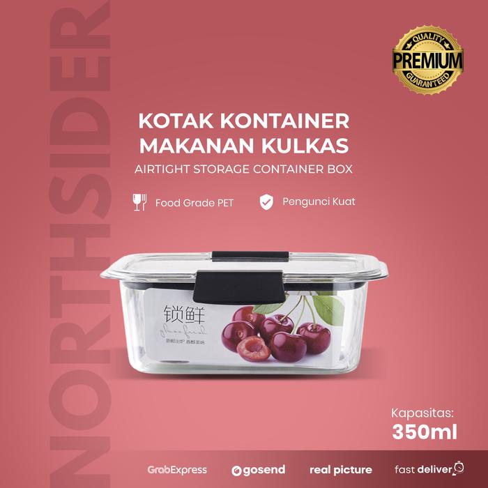 Gambar Kotak kontainer makanan kulkas airtight storage container box pet+pp - 350ml dari Northsider Coffee Shop undefined Tokopedia