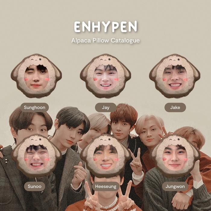 Gambar Bantal Boneka Alpaca Series (Part 2) Custom Muka Kpop / Thaienthu - ENHYPEN, Small dari Notte.id undefined Tokopedia