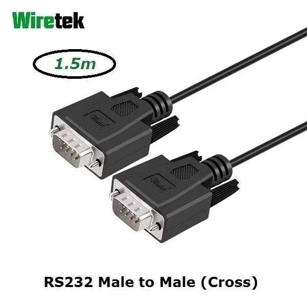 Gambar Kabel Serial RS232 Male to Male ( Cross ) 1.5 meter WIRETEK - 1.5 meter dari Tokomipo1 undefined Tokopedia