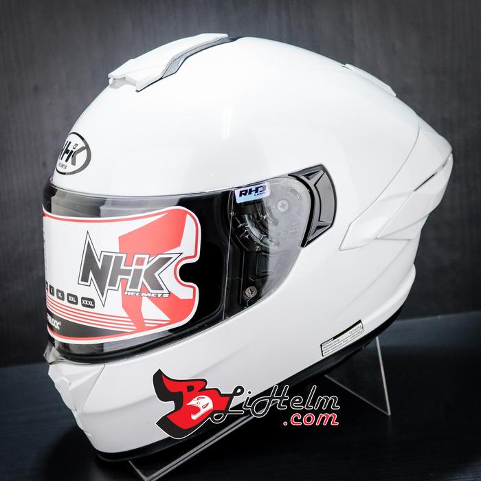 Gambar NHK MARK 1 SOLID | STAR WHITE | MARK1 SINGLE VISOR - STANDART, L dari Bli Helm undefined Tokopedia