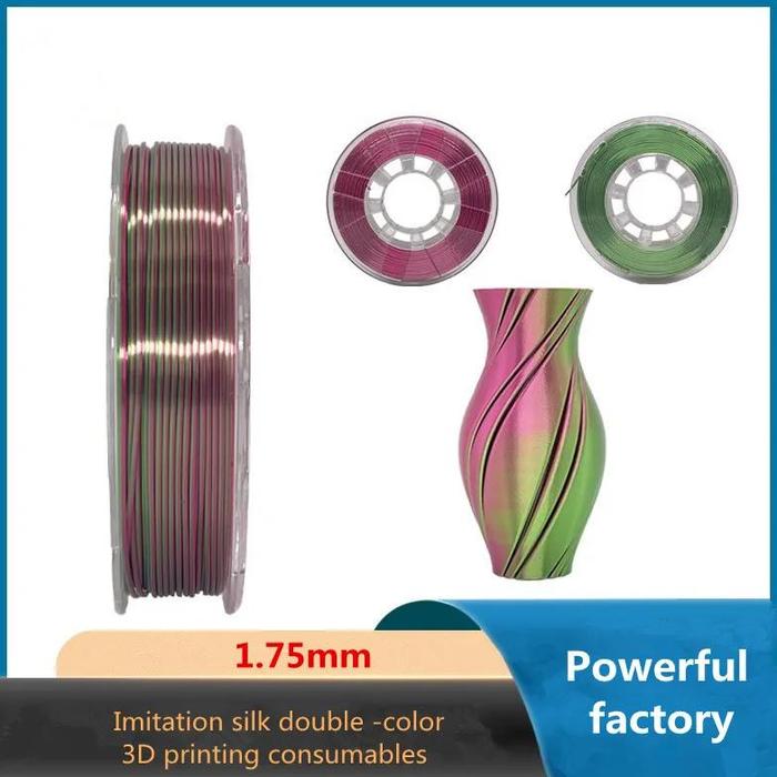 Gambar LM001 Imitation Silk Two Color 3d Printing Filament 1. 75mm Net Weigh dari Khadabra Garage undefined Tokopedia