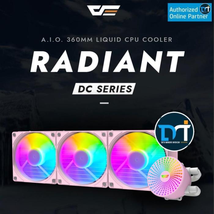 Gambar DarkFlash RADIANT DC 240 I DC 360 - AIO Liquid CPU Cooler DC240 DC360 - 360mm - Pink dari Duta Mandiri Infokom undefined Tokopedia