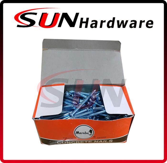 Gambar Paku Baja Beton Tembok Marabu 3" Inch ( 7 cm ) 1 Kg Kotak Box dari SUN HARDWARE undefined Tokopedia
