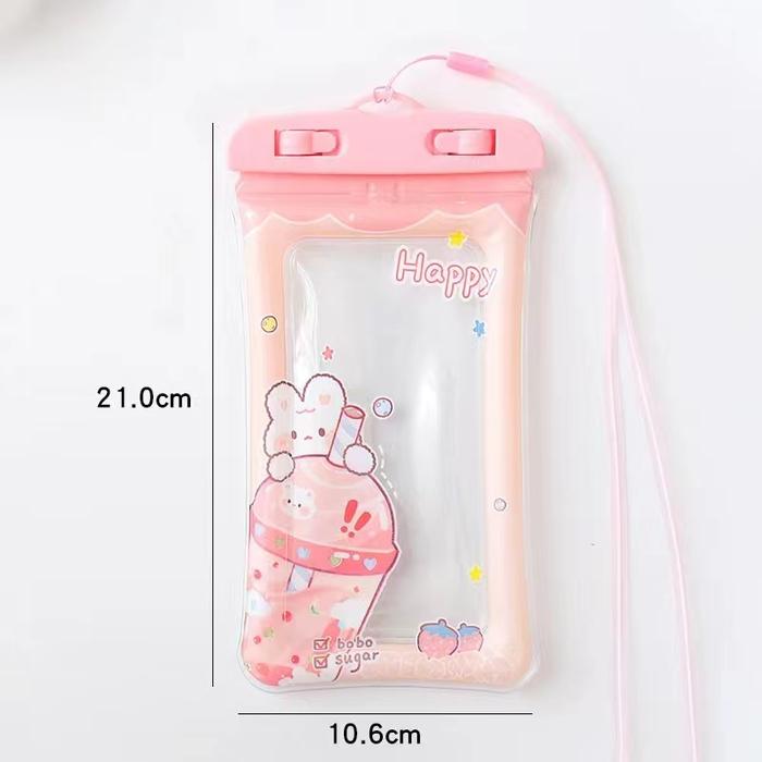Gambar Sarung handphone Anti Air Motif kartoon Waterproof Case Lucu Bumper - SHHappy Milktea dari Nofunid undefined Tokopedia