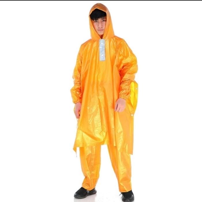 Gambar Jas Hujan Ponco Lengan Setelan Celana Jumbo size XL - 3XL - PLC ORANGE 734, All Size dari wardayu12 undefined Tokopedia