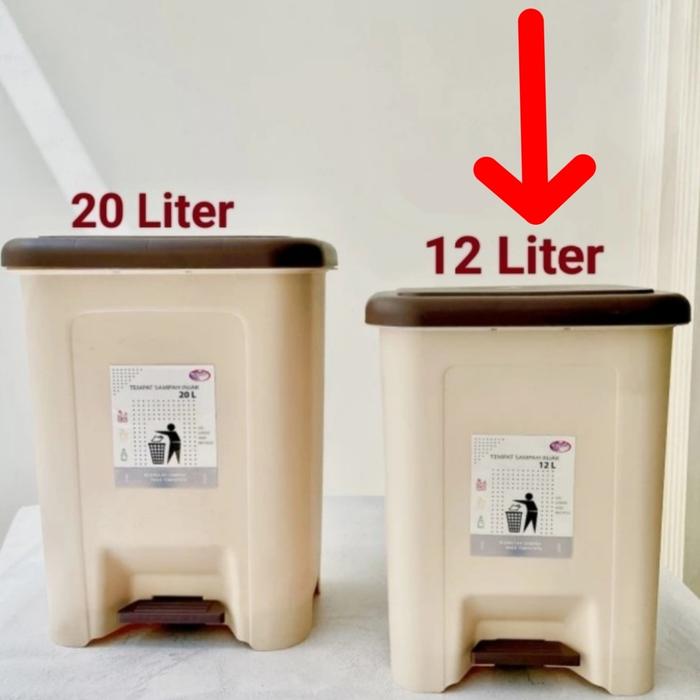 Gambar Tempat Sampah Injak 15 liter LIVINA Silver SL Plast - 12 Liter dari MARVELL HOUSEWARE undefined Tokopedia