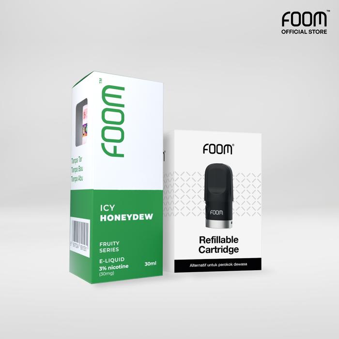 Gambar Paket Bulanan FOOM Cartridge + Liquid Fruity V2 Series - Icy Honeydew dari FOOM LAB GLOBAL undefined Tokopedia