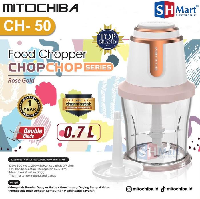 Gambar CHOPPER MITOCHIBA CH50 / PENGGILING DAGING CH-50 / BLENDER SERBAGUNA - ROSE GOLD dari SHMART ELECTRONIC undefined Tokopedia