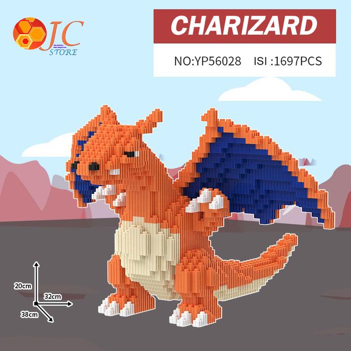 Gambar JC Nano Block Charizard Bricks Education Balok Susun - HCP Charizard dari jcstore988 undefined Tokopedia