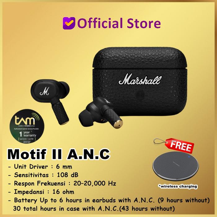 Gambar Marshall Motif ANC True Wireless Headphones Headset TWS Marshall - Motif II ANC dari Dunia Mas Computer undefined Tokopedia