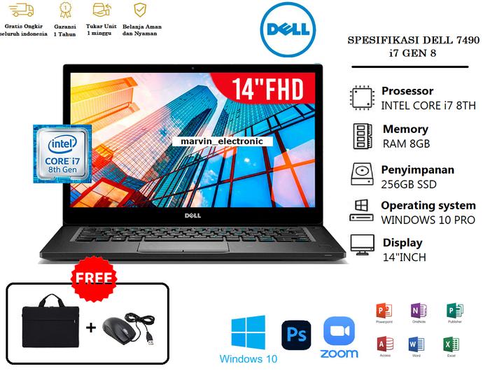 Laptop Dell Latitude 7490 i7 Gen 16gb/1tb Give Tas+Mouse 7490 i7 GEN 8,  8GB/512SSD