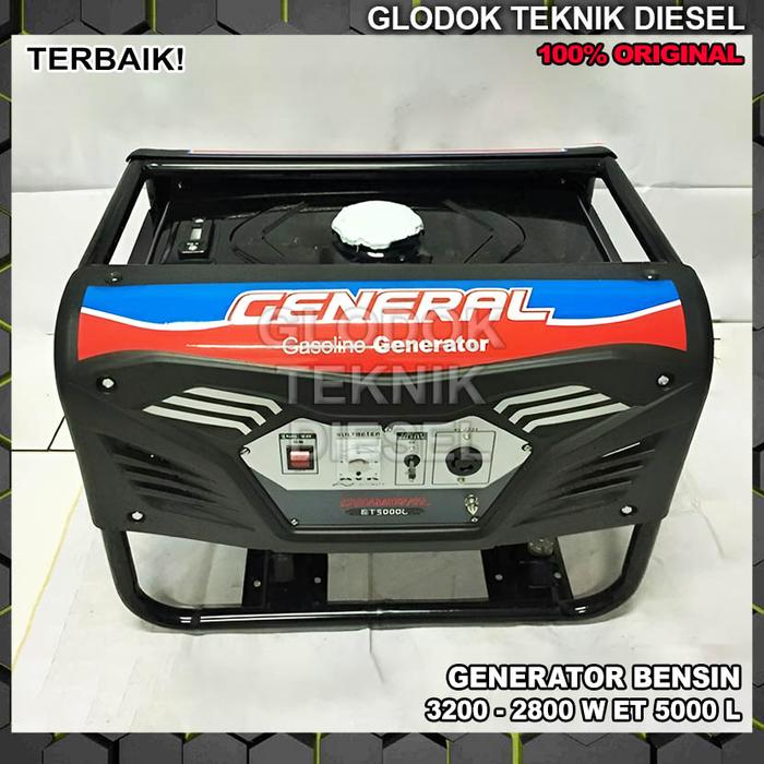 Gambar General Genset Generator Bensin 3200 2800 W Watt ET 5000 L ET5000L ORI - ET 5000 L dari Glodok Diesel undefined Tokopedia