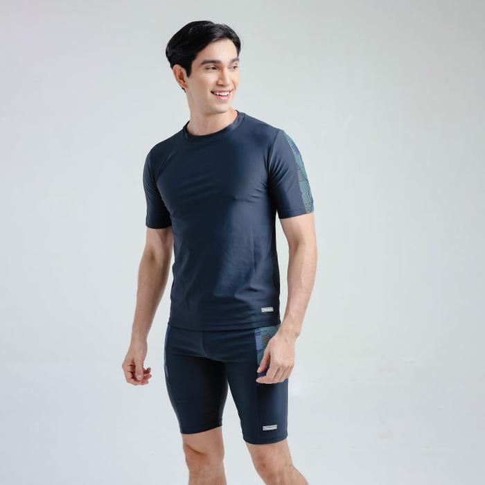 Gambar Neowave Morgan Men Short Sleeve Top, Atasan Baju Renang Pria - Inkwell Black, XL dari leevierractive undefined Tokopedia