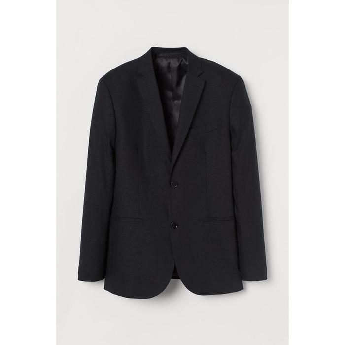 Gambar [ Hnm ] Jas / Blazer H&M - Jas Pria / Linen Slim Fit - Black, 40 dari ratnawatikue undefined Tokopedia