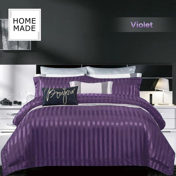 Gambar Sprei Micro silk Tencel Ukuran 120x200 King Motif Salur - VIOLET, T.30 dari Roomart Indonesia undefined Tokopedia