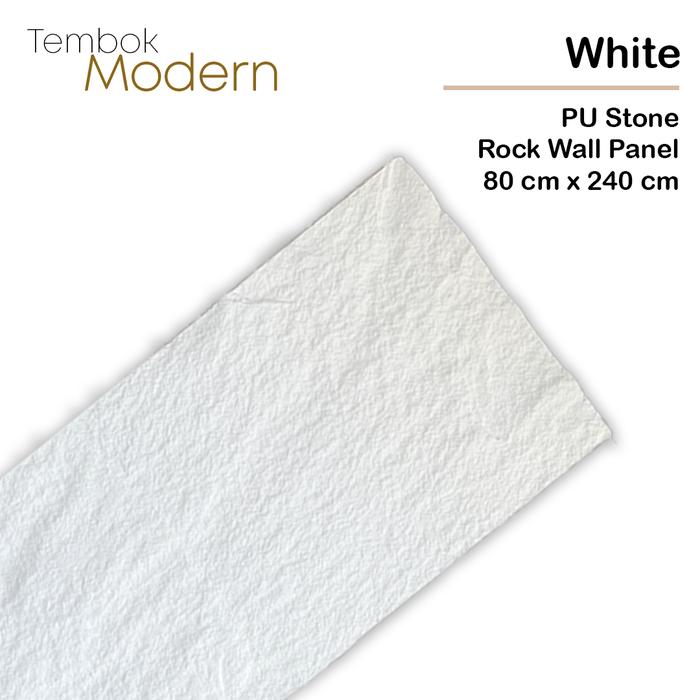 Gambar PU Stone Rock Panel Dinding Aesthetic Motif Batu 240 CM x 80 CM x 8 CM - White dari Tembok Modern undefined Tokopedia