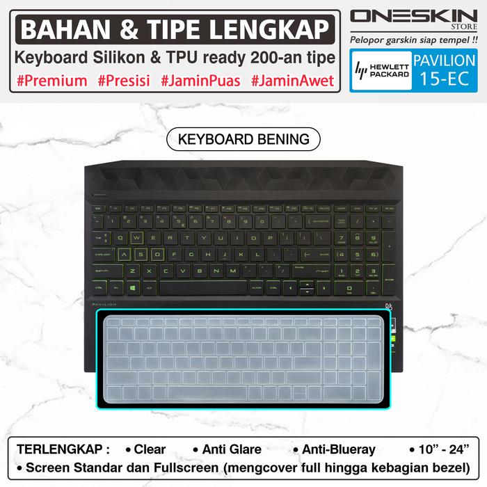 Gambar Keyboard Protector Cover HP Pavilion Gaming 15-ec ec1071ax ec1075ax - Keyboard Bening dari Oneskin Store Indonesia undefined Tokopedia