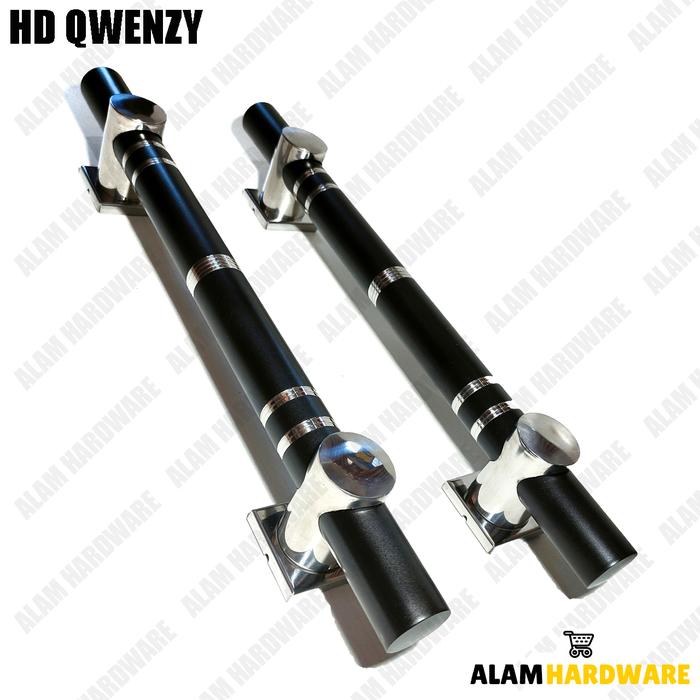 Gambar Gagang Pintu Rumah ALAM HARDWARE Type QWENZY SPB 35 Cm 45 Cm Dan 60 Cm - Hitam, 35 Cm dari ALAM DOOR HANDLE undefined Tokopedia