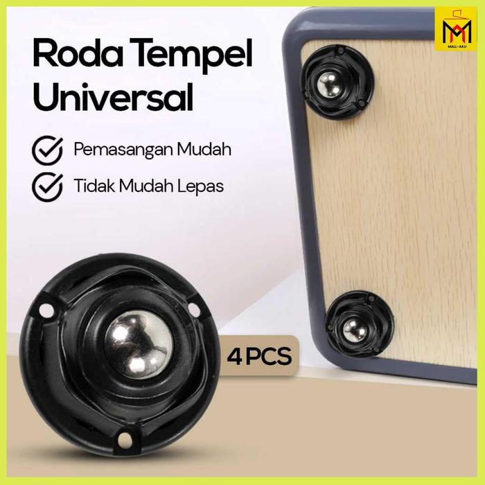 Gambar Roda Kastor Tempel Furniture Universal Roller Slide Adhesive 4 PCS dari MALL-AKU undefined Tokopedia