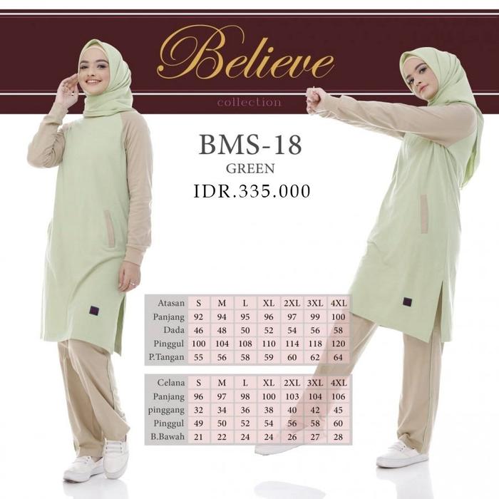 Gambar SETELAN OLAHRAGA WANITA - BMS 18 - BELIEVE MUSLIMAH SPORT - GREEN, S dari Butik Diskon Bandung undefined Tokopedia