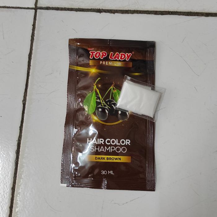 Gambar Shampo Pewarna Rambut Sachet Top Lady Premium N Black/Dark Brown 30ml - Dark Brown dari Top Susu - Kemayoran undefined Tokopedia