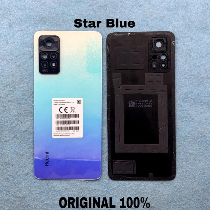 Gambar BACKDOOR CASING HOUSING XIAOMI REDMI NOTE 11 PRO 4G ORIGINAL COPOTAN - Star Blue, Non Kaca Kamera dari BAGUSPARTS ORI undefined 2 Tokopedia
