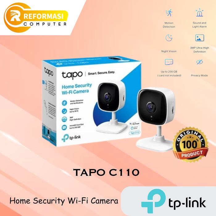 Gambar TP-LINK Tapo C110 Home Security Wi-Fi Camera IP camera - NO MEMORI dari Reformasi Computer undefined Tokopedia