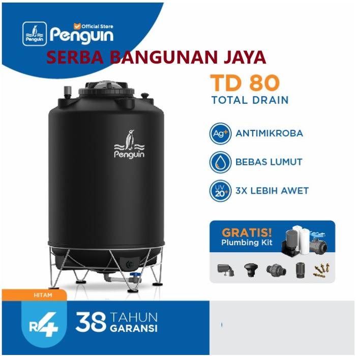 Gambar PENGUIN TD 80 ( 800 Liter ) TOREN TANGKI AIR dari Serba Bangunan Jaya undefined Tokopedia