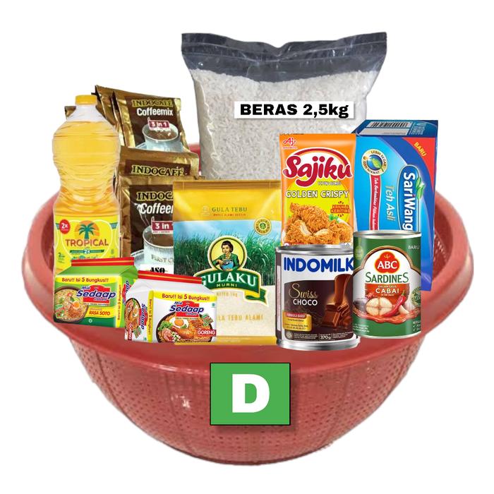 Gambar Paket Sembako Lengkap Murah Minyak Goreng Beras Kopi Gula - Sembako D dari Shopmenstyle undefined 5 Tokopedia