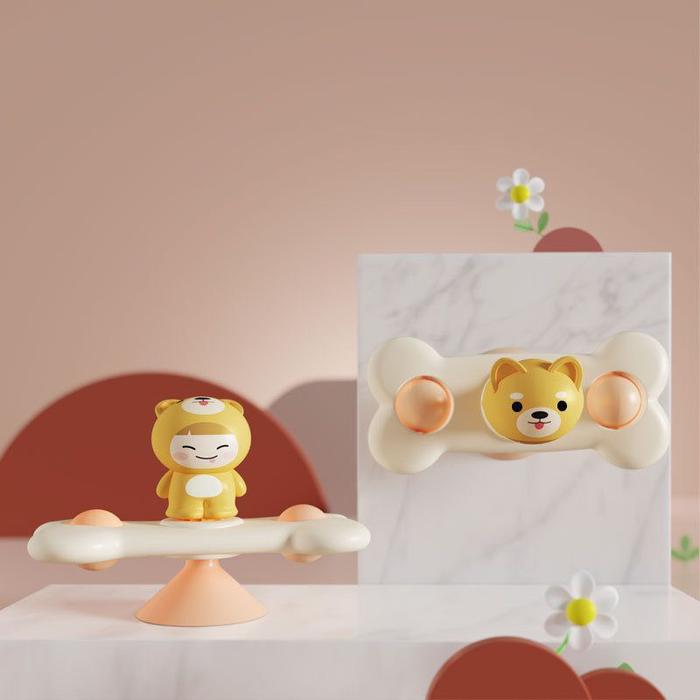 Gambar Mainan Fidget Spinner Anak Pop it | Mainan Mandi Bayi Spinner Putar - Dog Pink dari Bebekidz undefined Tokopedia