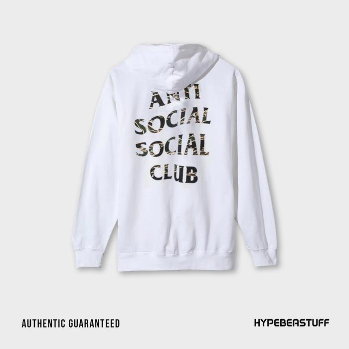 Jual ASSC Anti Social Social Club Mirage White Hoodie M Kota