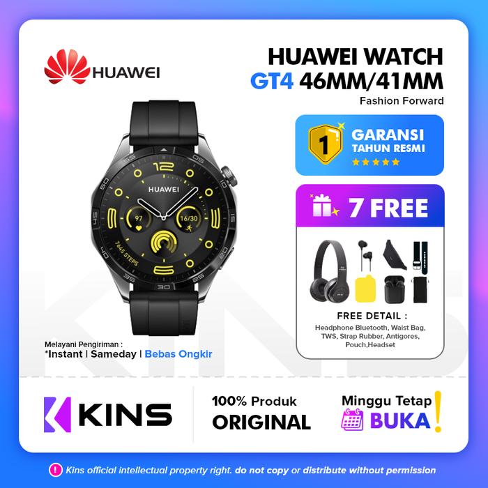 Gambar Huawei Watch GT4 GT 4 46mm 41mm Smart Watch Fashionable - 46mm Black, Tanpa Bonus dari KINS Indonesia undefined Tokopedia