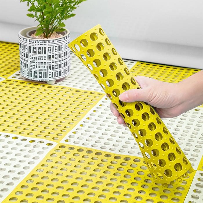 Gambar Karpet Lantai Kamar Mandi Anti Licin & Anti Slip Karet Polkadot - D7A1 - Kuning dari Pride room undefined Tokopedia