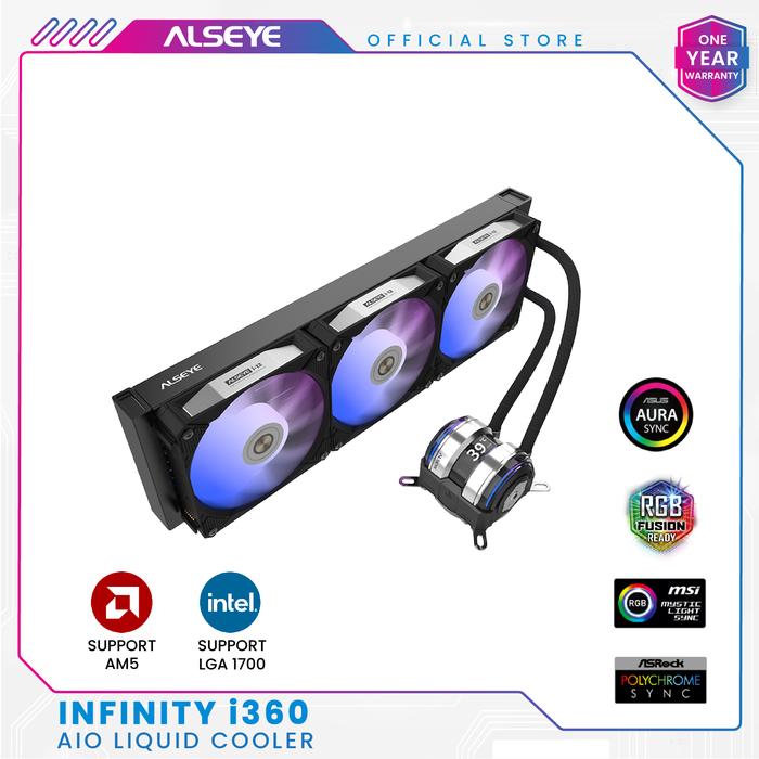 Gambar Alseye Liquid Fan Cooler 3 Fan set INFINITY i360 - Hitam dari Alseye Official Store undefined Tokopedia