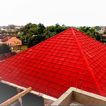 Gambar rangka baja ringan atap genteng metal pasir - Merah dari CAHAYA BAJA KONTRUKSI undefined Tokopedia