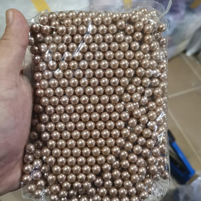 Gambar Mutiara tembak 8mm warna coklat milo muda kualitas AA dari Victory Jaya Accessories undefined Tokopedia