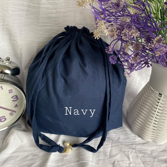 Gambar Mukena Traveling Polos Dewasa Series Siti Khadijah Penutup Dagu Syar'i - navy dari rafashion047 undefined Tokopedia