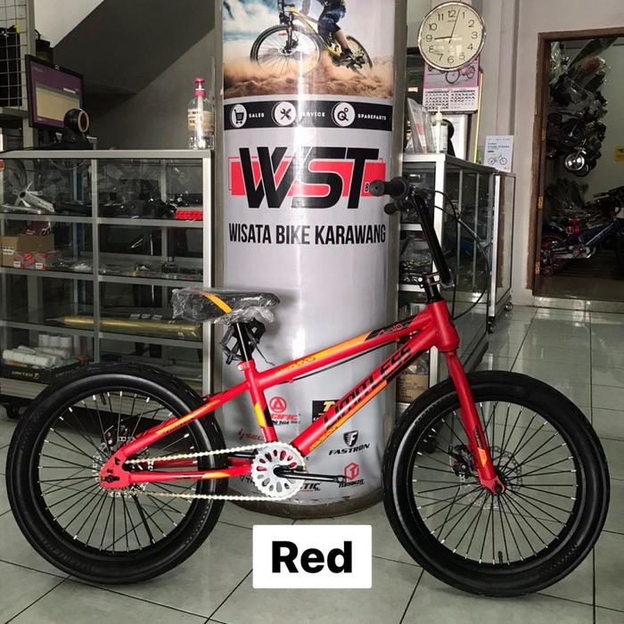 Gambar SEPEDA ANAK BMX CAKRAM 20 LIMITLESS BAN BESAR 3.0 REM CAKRAM - RED dari Wisata Bike Karawang undefined 5 Tokopedia