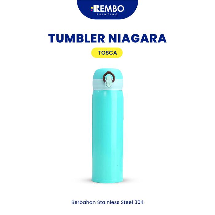 Gambar Tumbler Custom NIAGARA Termos Gambar Design Bebas FULL PRINT UV - tosca, Dengan Box dari Rembo Printing Store undefined Tokopedia