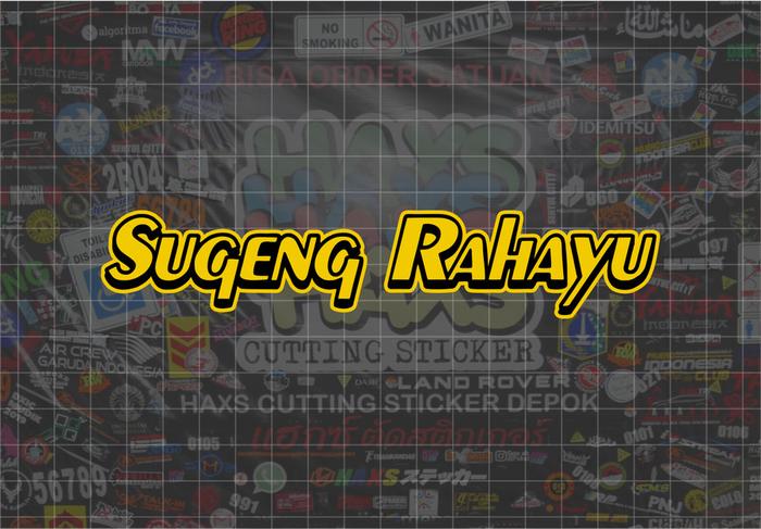 Gambar Cutting Sticker Tulisan Sugeng Rahayu V2 Ukuran 15Cm Untuk Motor Mobil dari Haxs Cutting Sticker undefined Tokopedia