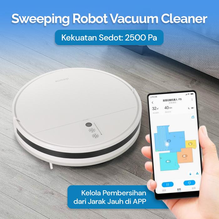 Gambar Sweeping Robot Vacuum Cleaner 2500Pa 5200mAh 40W RC50 F9 Putih Dreame dari JLSMarket undefined Tokopedia