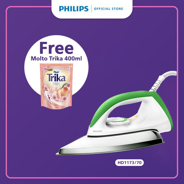 Gambar Philips Setrika Kering Classic HD1173/70 - Hijau - +MoltoTrika dari Philips Home Appliances undefined Tokopedia