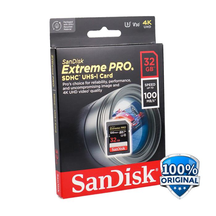 Gambar MEMORI KAMERA SanDisk EXTREME Pro SDXC UHS-I Card 256GB, 128GB, 64GB - 32GB/100Mbps dari SunnyBestshop undefined Tokopedia