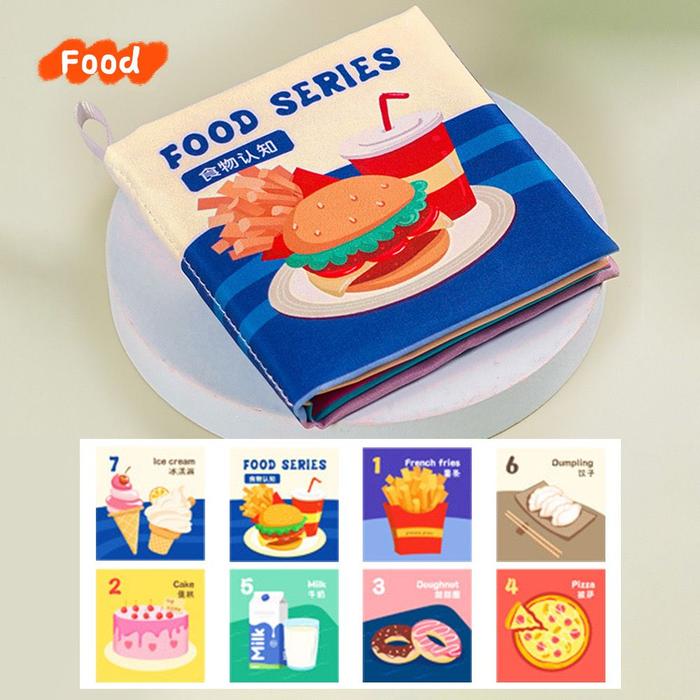 Gambar ZEN 022-Soft Book Edukasi Bayi Motif Lucu Mainan Edukasi Anak Bayi - Food dari Zenly.kids undefined Tokopedia