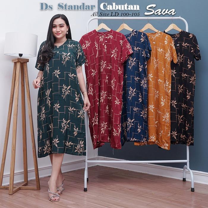 Gambar Daster batik standar busui motif 3 - Rintik, Navy dari Batik Tata undefined Tokopedia